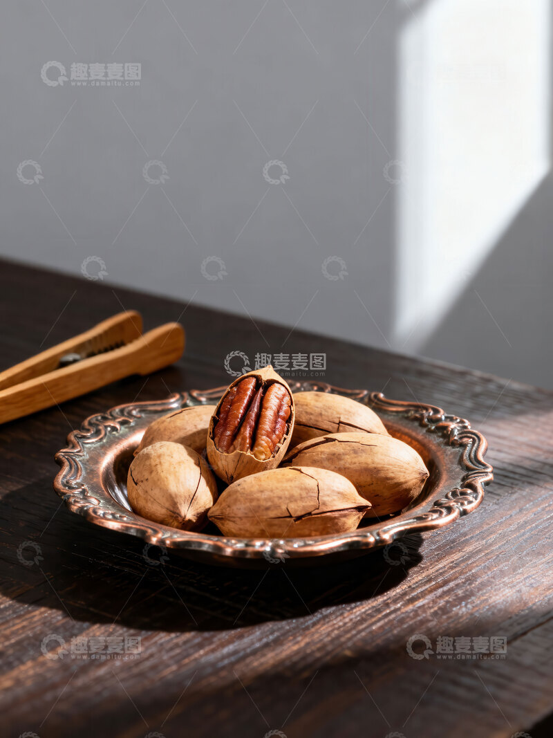 高清大图下载【趣麦麦图】碧根果  甜香  可口 