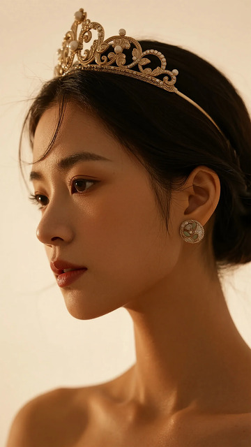 优雅皇冠女性写真摄影