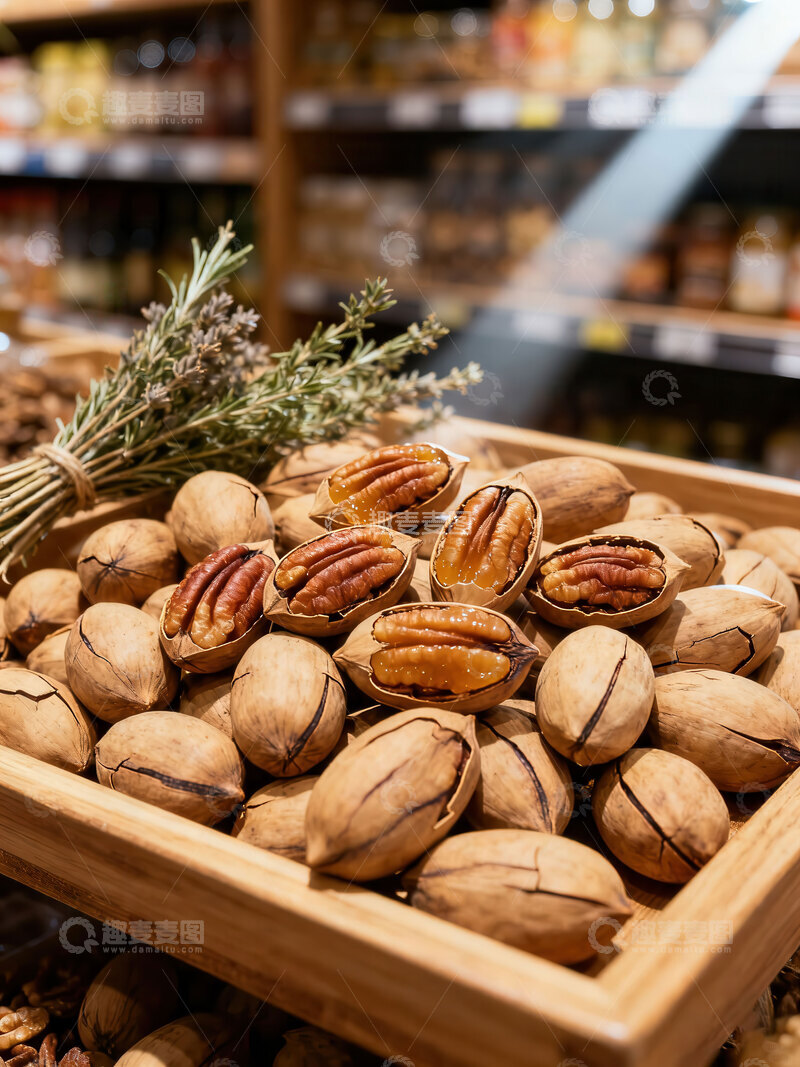 高清大图下载【趣麦麦图】碧根果  甜香  褐色