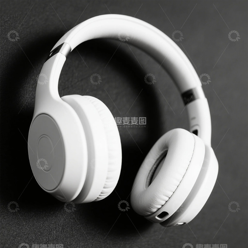 高清大图下载【趣麦麦图】白色耳机简约设计