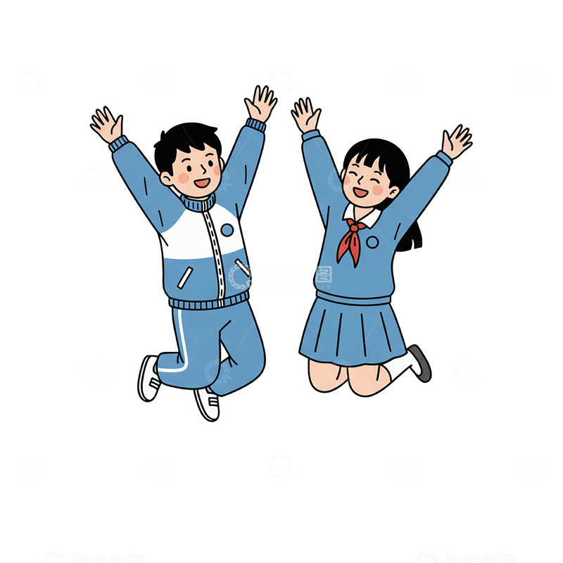 高清大图下载【趣麦麦图】小学生卡通动漫1