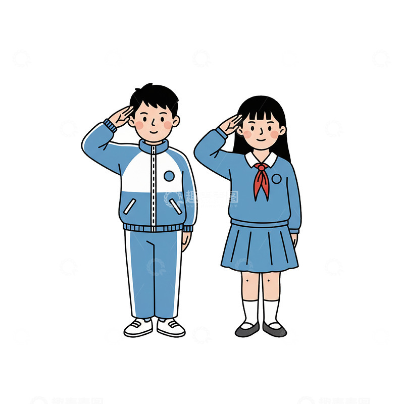 高清大图下载【趣麦麦图】小学生卡通动漫7