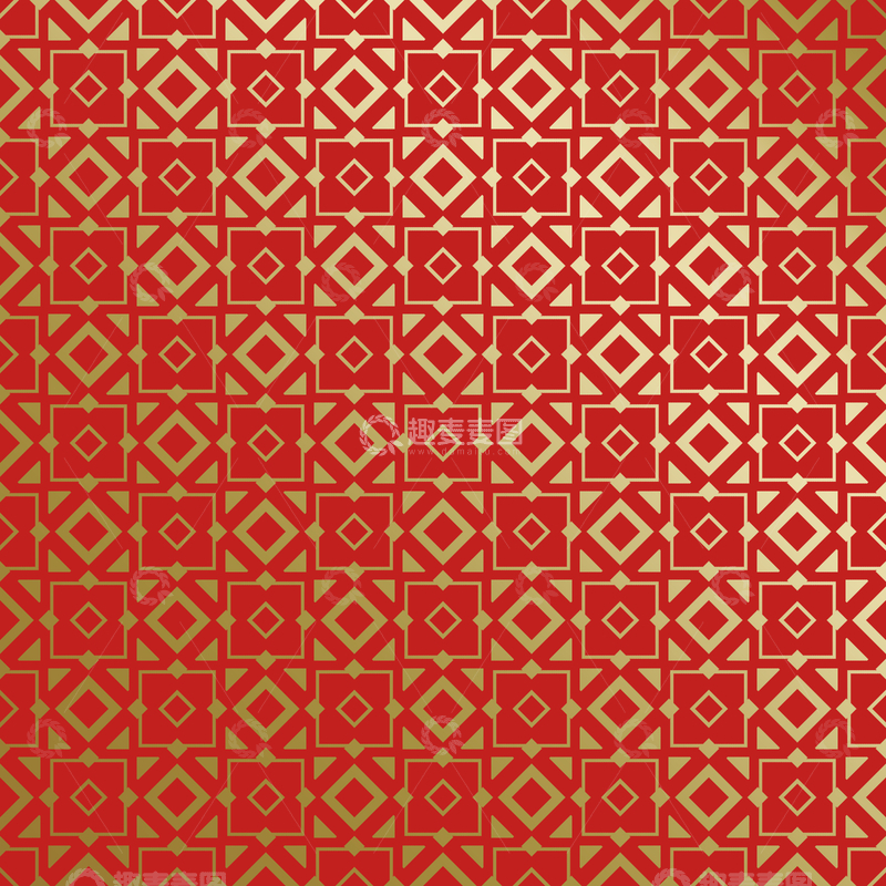 源文件下载【趣麦麦图】红金中式喜庆花纹背景244