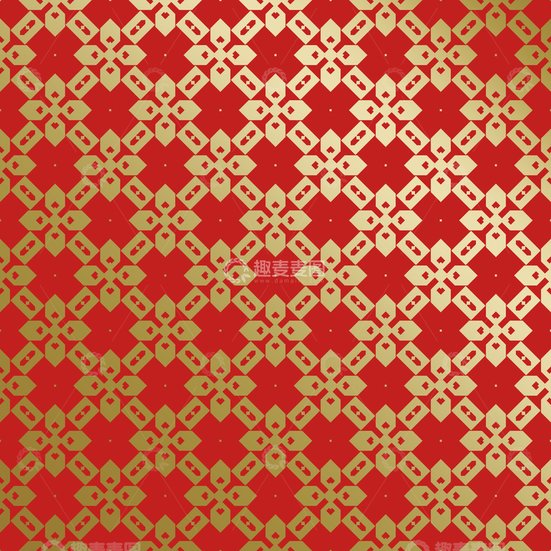 源文件下载【趣麦麦图】红金中式喜庆花纹背景250