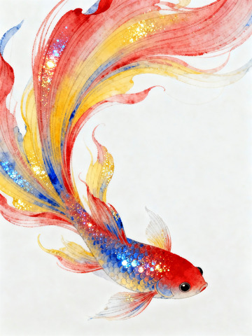 红黄蓝色调斗鱼1