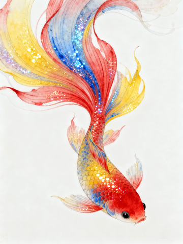 红黄蓝色调斗鱼3