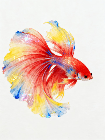 红黄蓝色调斗鱼4