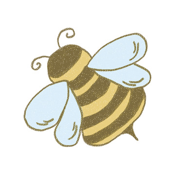 卡通蜜蜂简笔画设计元素