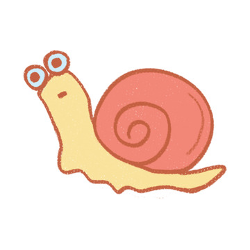 卡通蜗牛简笔画素材