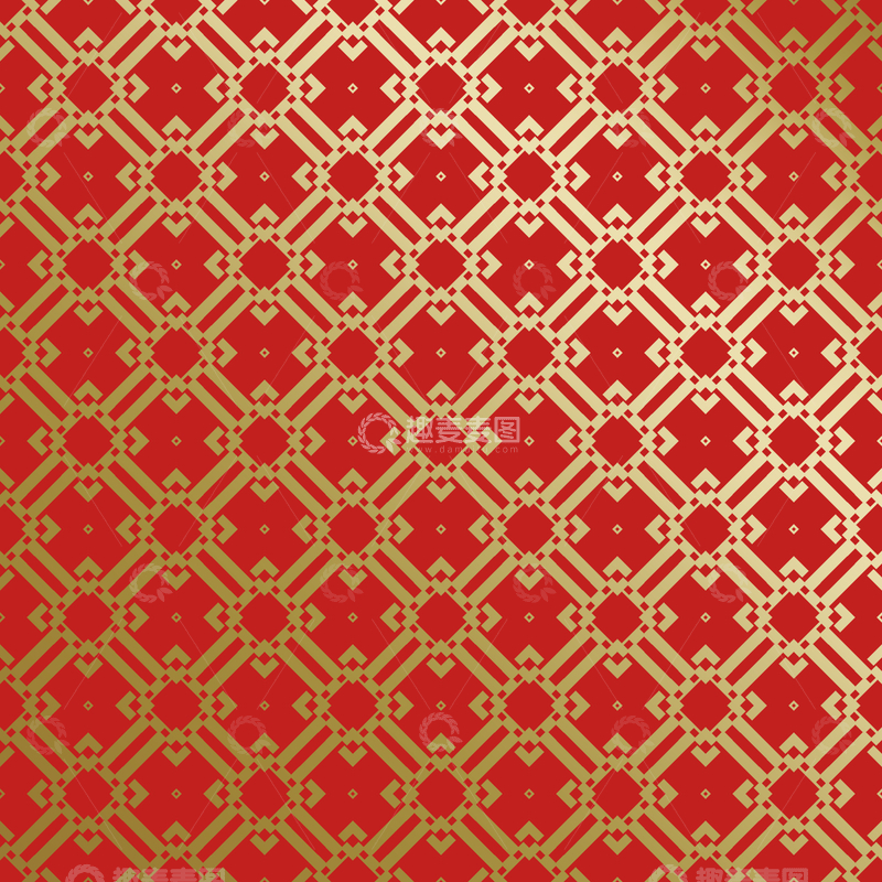源文件下载【趣麦麦图】-红金中式喜庆花纹背景268