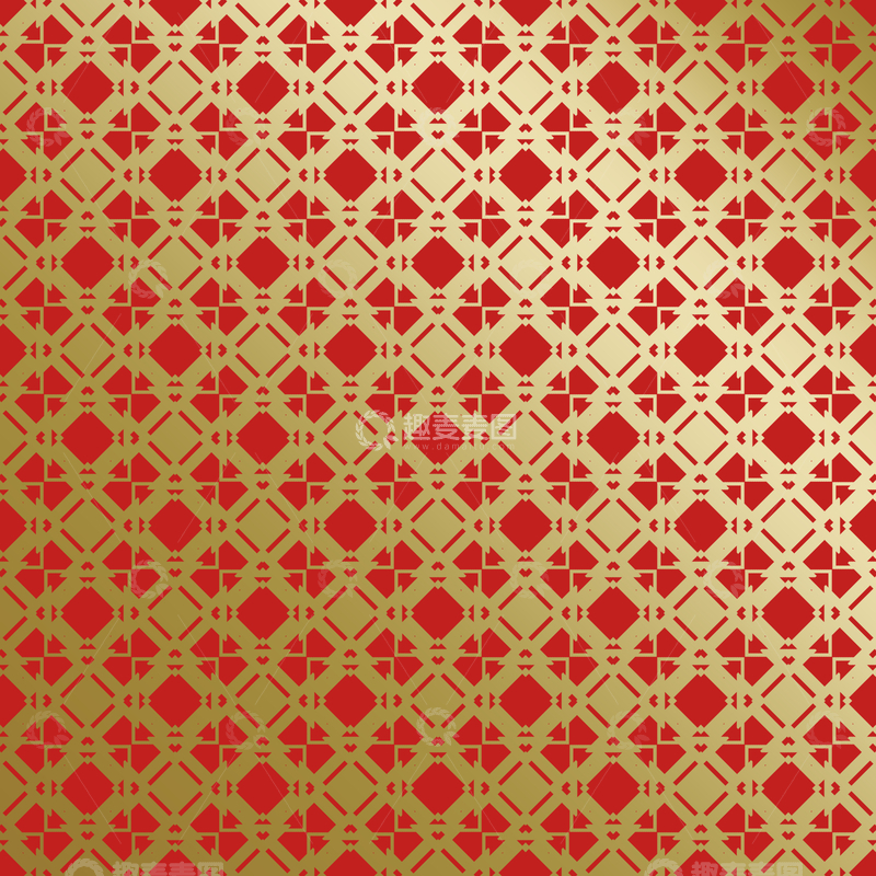 源文件下载【趣麦麦图】-红金中式喜庆花纹背景255
