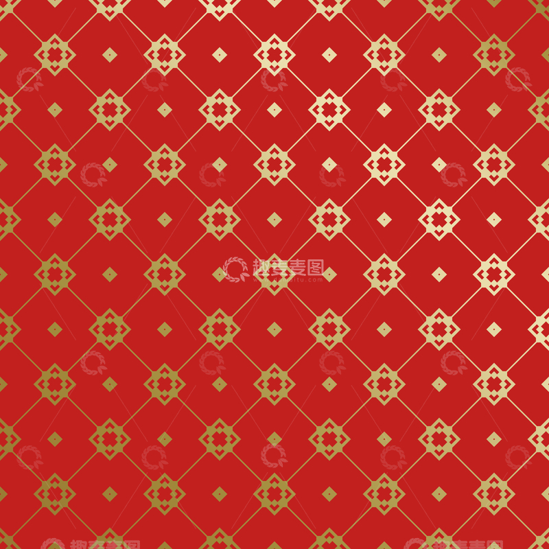 源文件下载【趣麦麦图】-红金中式喜庆花纹背景270