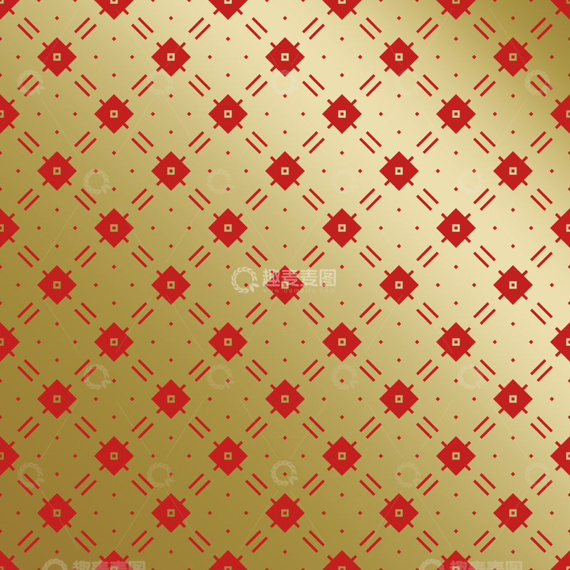 源文件下载【趣麦麦图】红金中式喜庆花纹背景260
