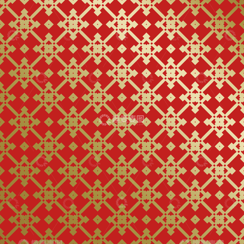 源文件下载【趣麦麦图】-红金中式喜庆花纹背景253
