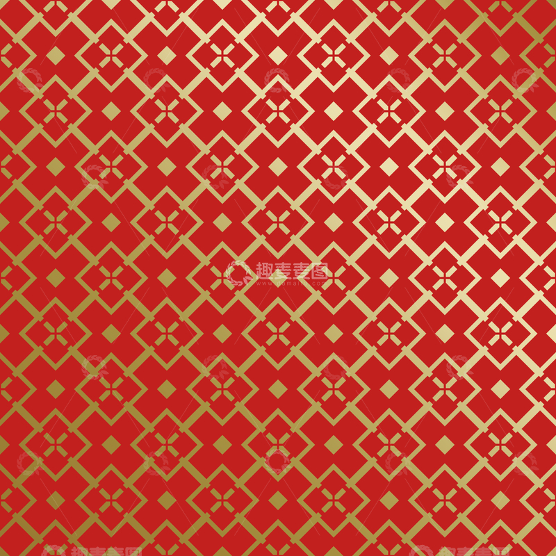 源文件下载【趣麦麦图】-红金中式喜庆花纹背景256