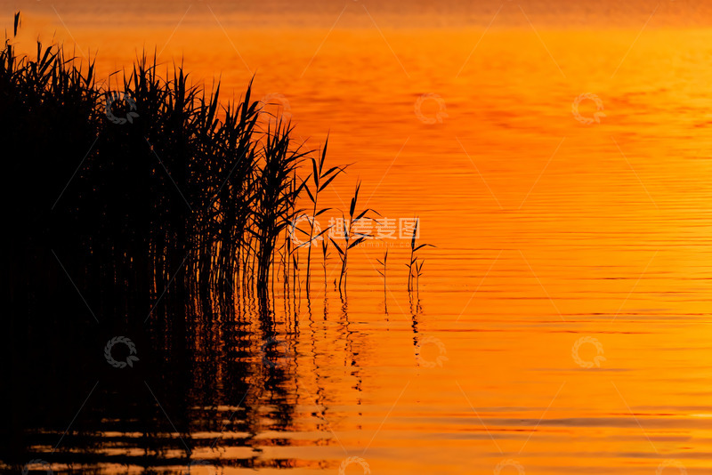 高清大图下载【趣麦麦图】秋季晚霞夕阳西下1