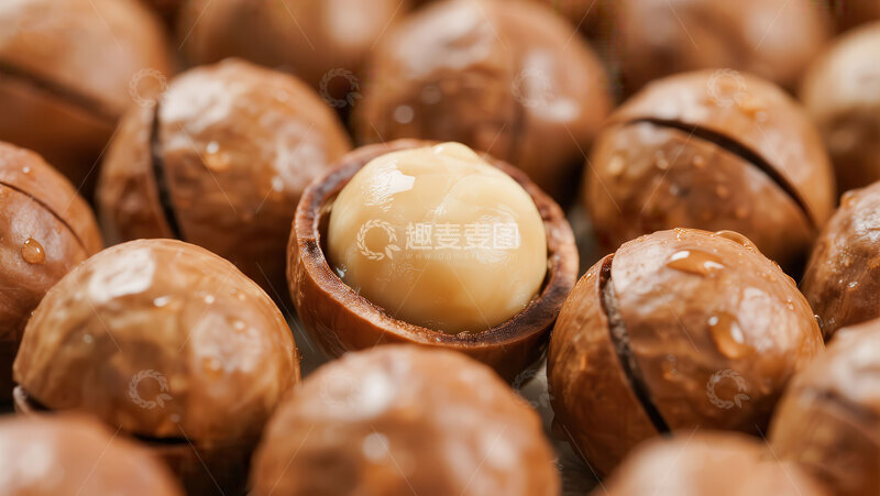 高清大图下载【趣麦麦图】夏威夷果  圆滚  圆果