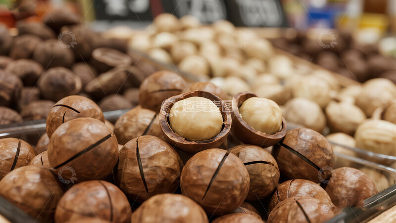 高清大图下载【趣麦麦图】夏威夷果  圆滚  降脂