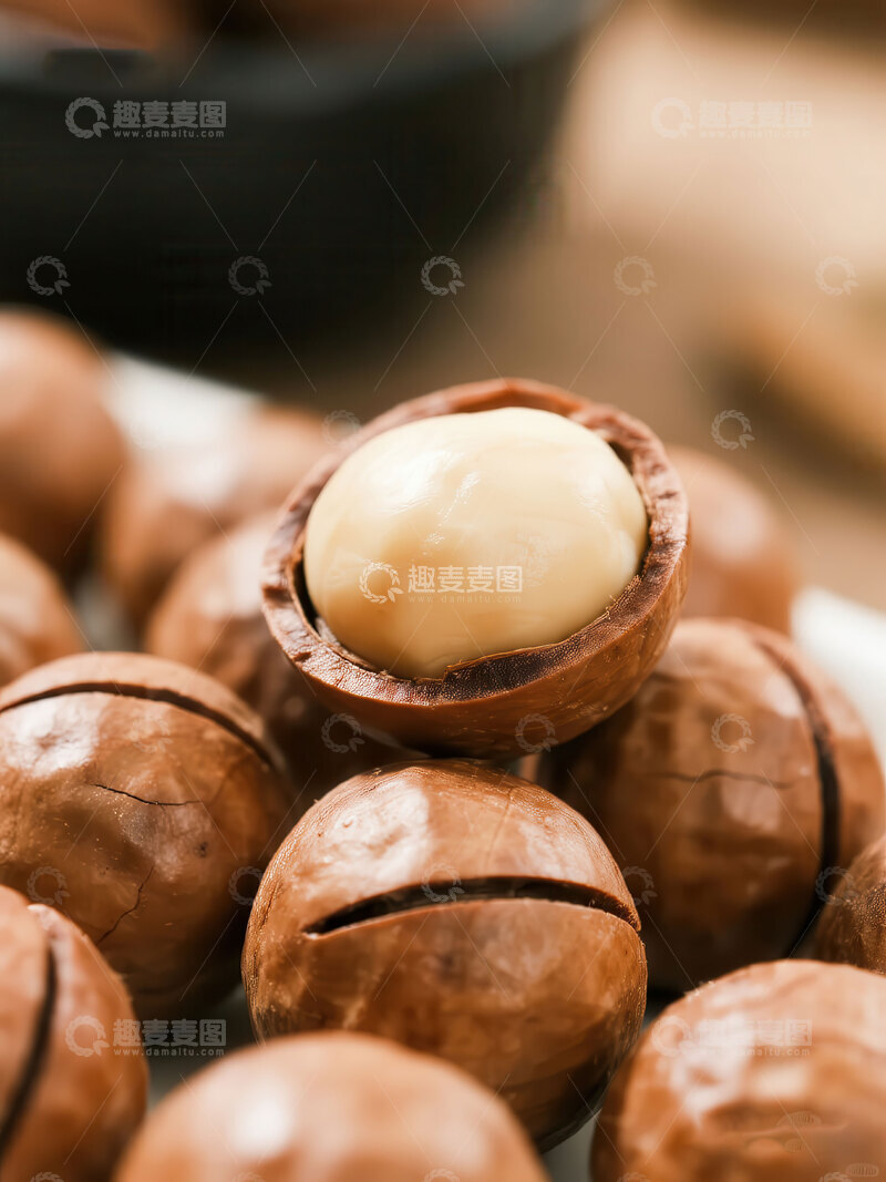 高清大图下载【趣麦麦图】夏威夷果  圆滚  新鲜