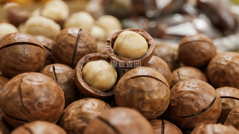 高清大图下载【趣麦麦图】夏威夷果  圆滚  精选 