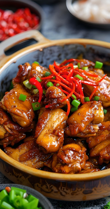 辣味川菜家常菜红烧鸡肉