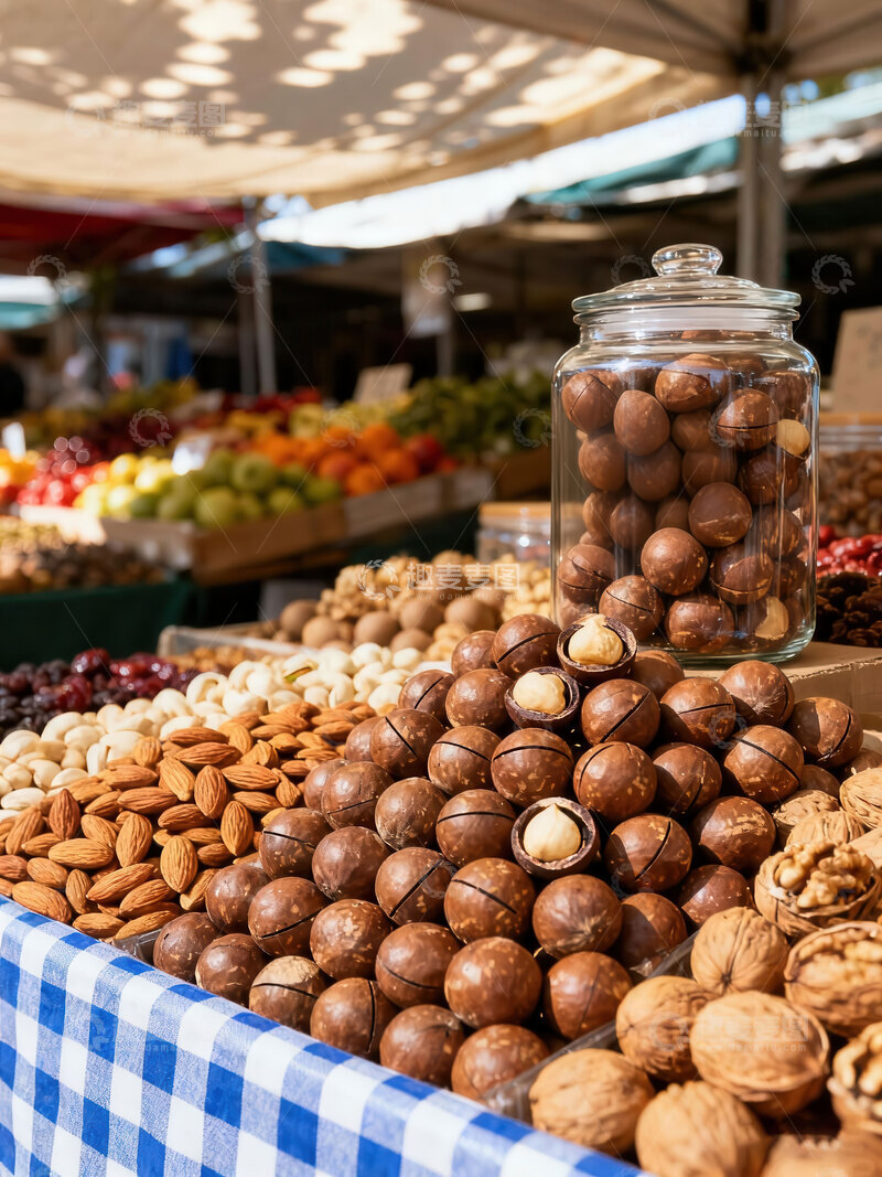 高清大图下载【趣麦麦图】夏威夷果  圆滚  礼品 
