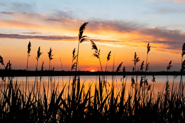 秋季晚霞夕阳西下5