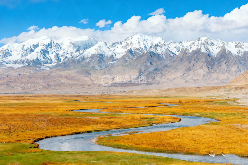 高清大图下载【趣麦麦图】秋天河流落叶