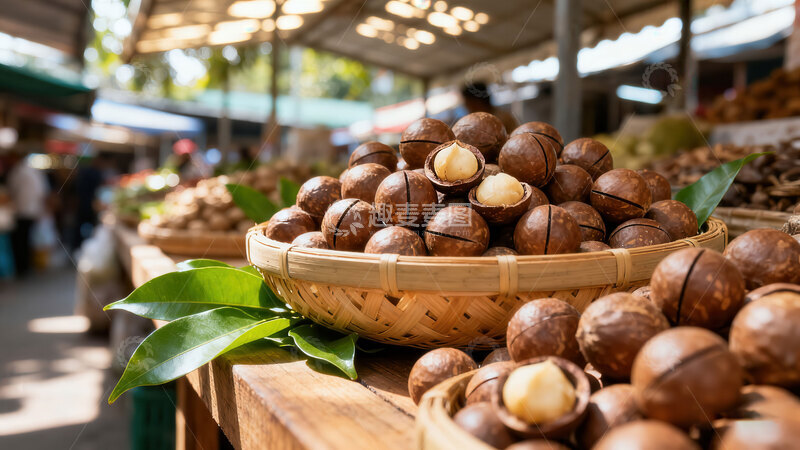 高清大图下载【趣麦麦图】夏威夷果  圆滚  罐装 