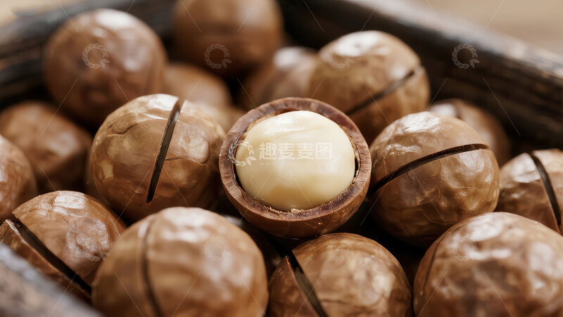 高清大图下载【趣麦麦图】夏威夷果  圆滚  优质 