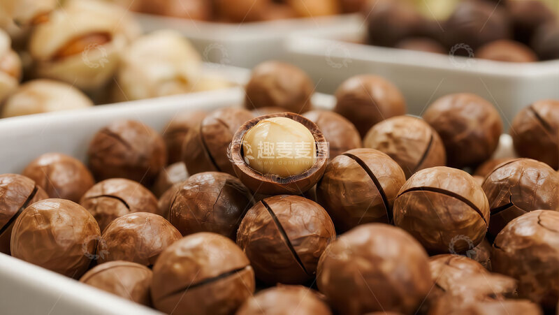 高清大图下载【趣麦麦图】夏威夷果  圆滚  茶点