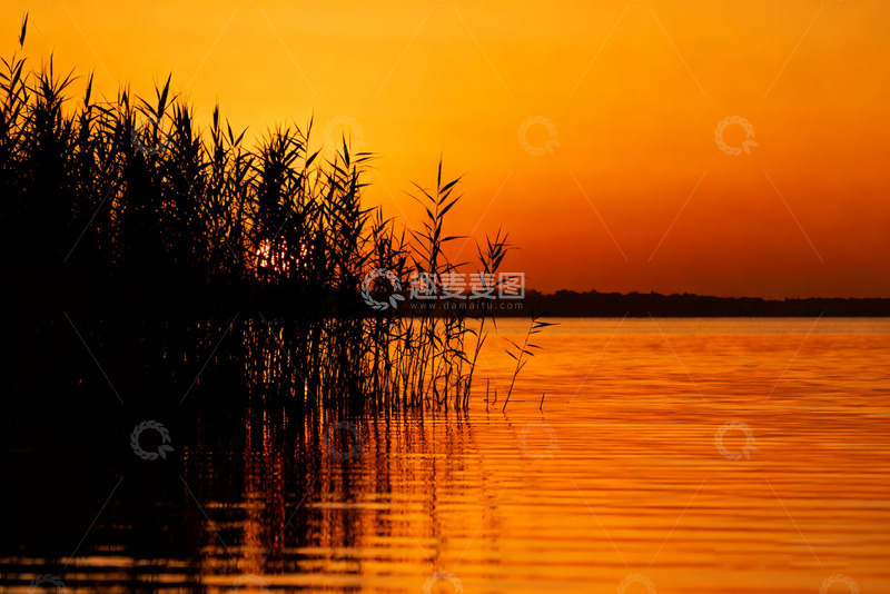 高清大图下载【趣麦麦图】秋季晚霞夕阳西下4