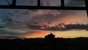 城市黄昏剪影风光摄影