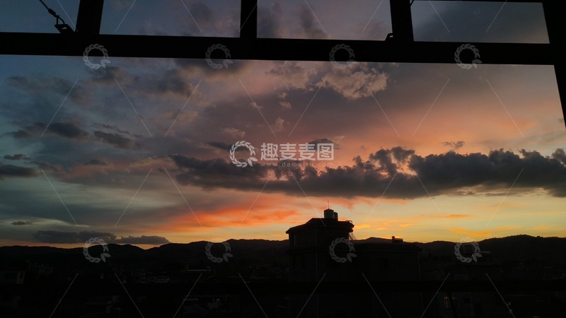 高清大图下载【趣麦麦图】城市黄昏剪影风光摄影