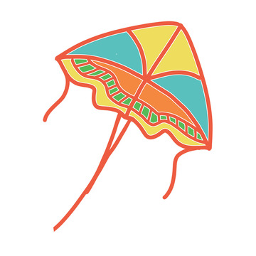 彩色风筝图案插画