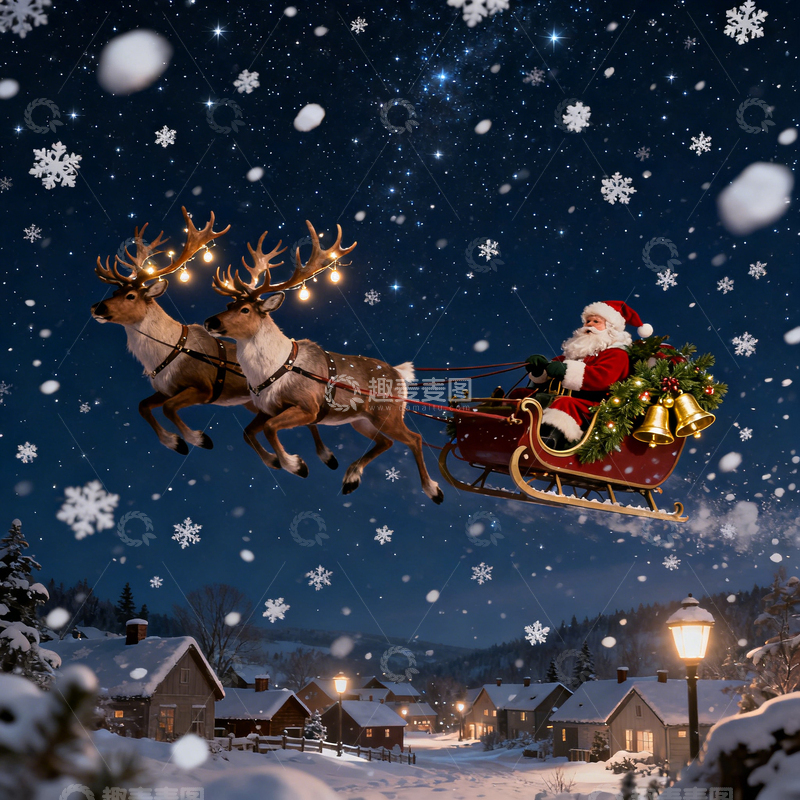 高清大图下载【趣麦麦图】圣诞气氛海报