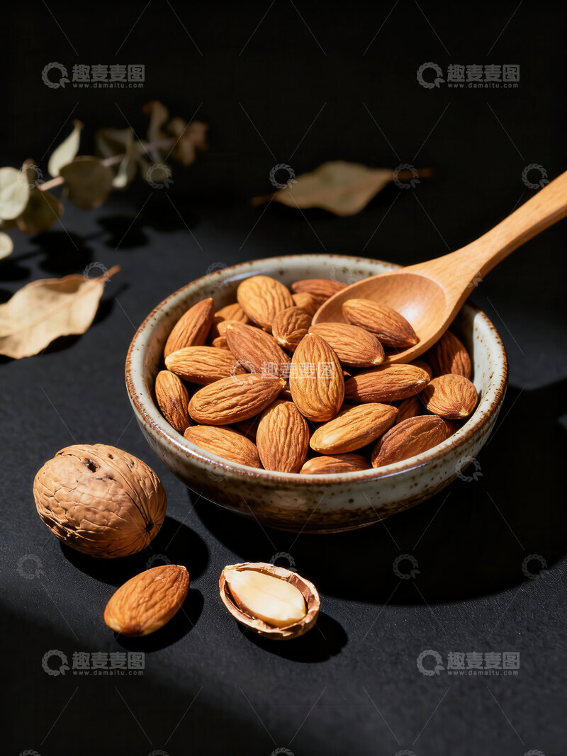 高清大图下载【趣麦麦图】杏仁  美白  入菜 