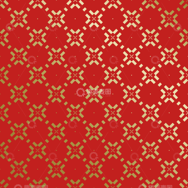 源文件下载【趣麦麦图】-红金中式喜庆花纹背景293