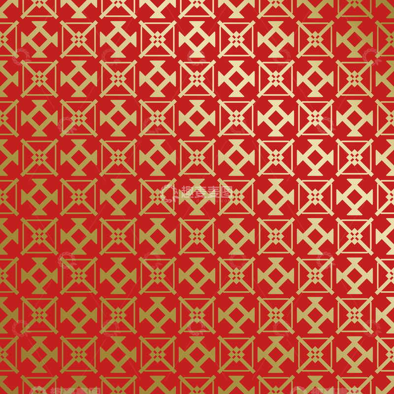 源文件下载【趣麦麦图】-红金中式喜庆花纹背景295