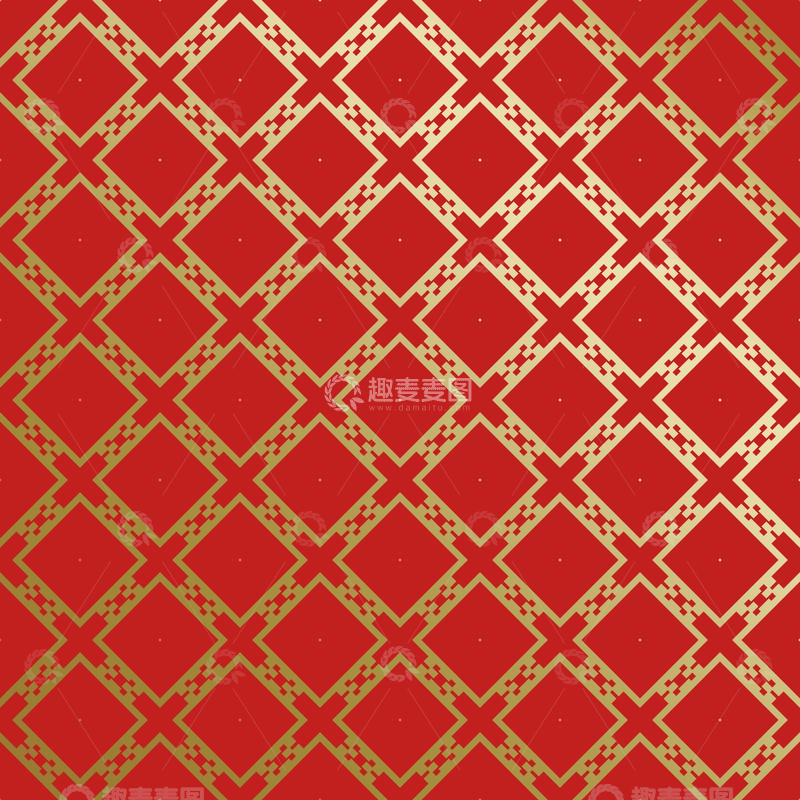源文件下载【趣麦麦图】-红金中式喜庆花纹背景281