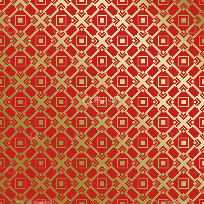 源文件下载【趣麦麦图】-红金中式喜庆花纹背景288