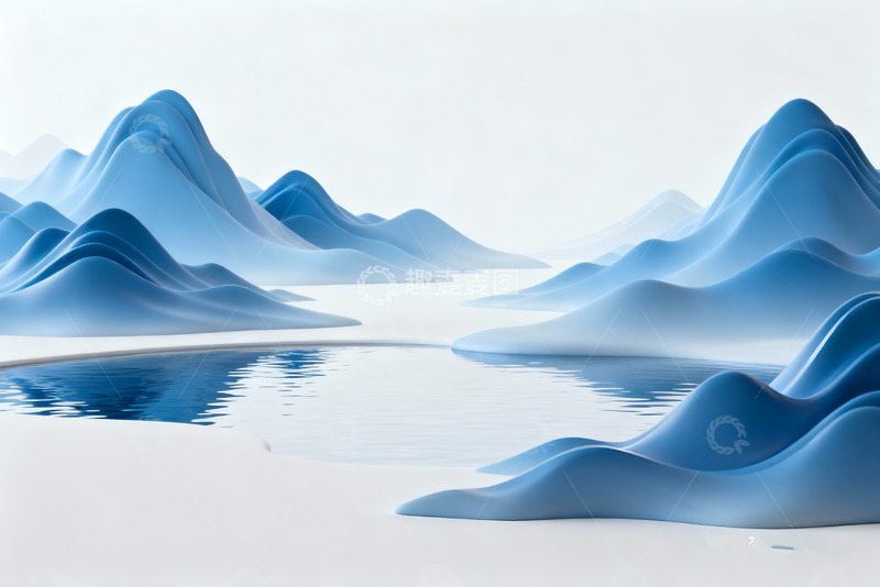 高清大图下载【趣麦麦图】蓝白海滩场景02