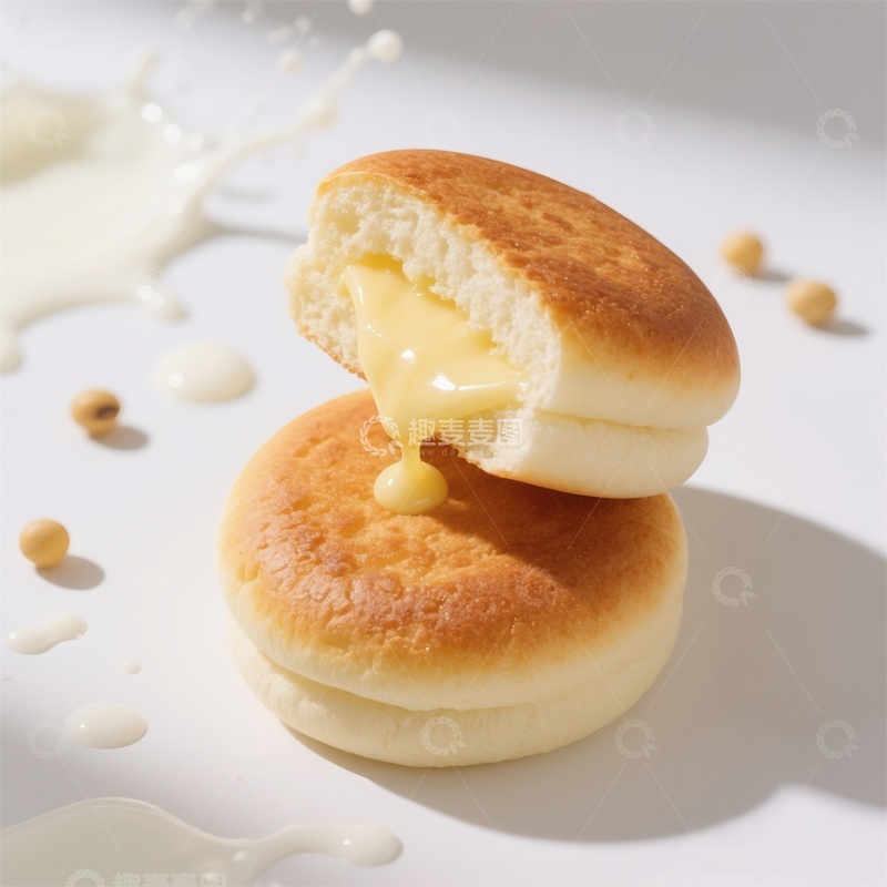 高清大图下载【趣麦麦图】金黄面包奶酪溅落美食摄影