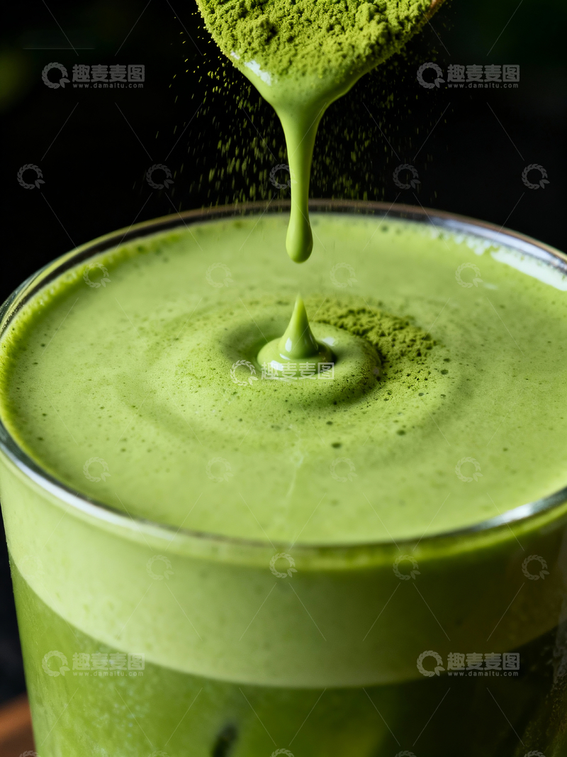 源文件下载【趣麦麦图】-抹茶饮品特写2