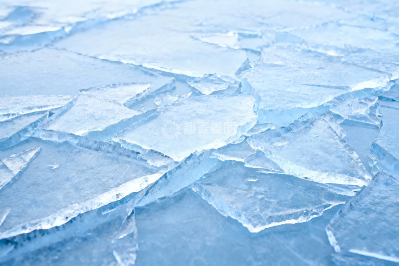 高清大图下载【趣麦麦图】蓝调碎冰纹理清凉背景
