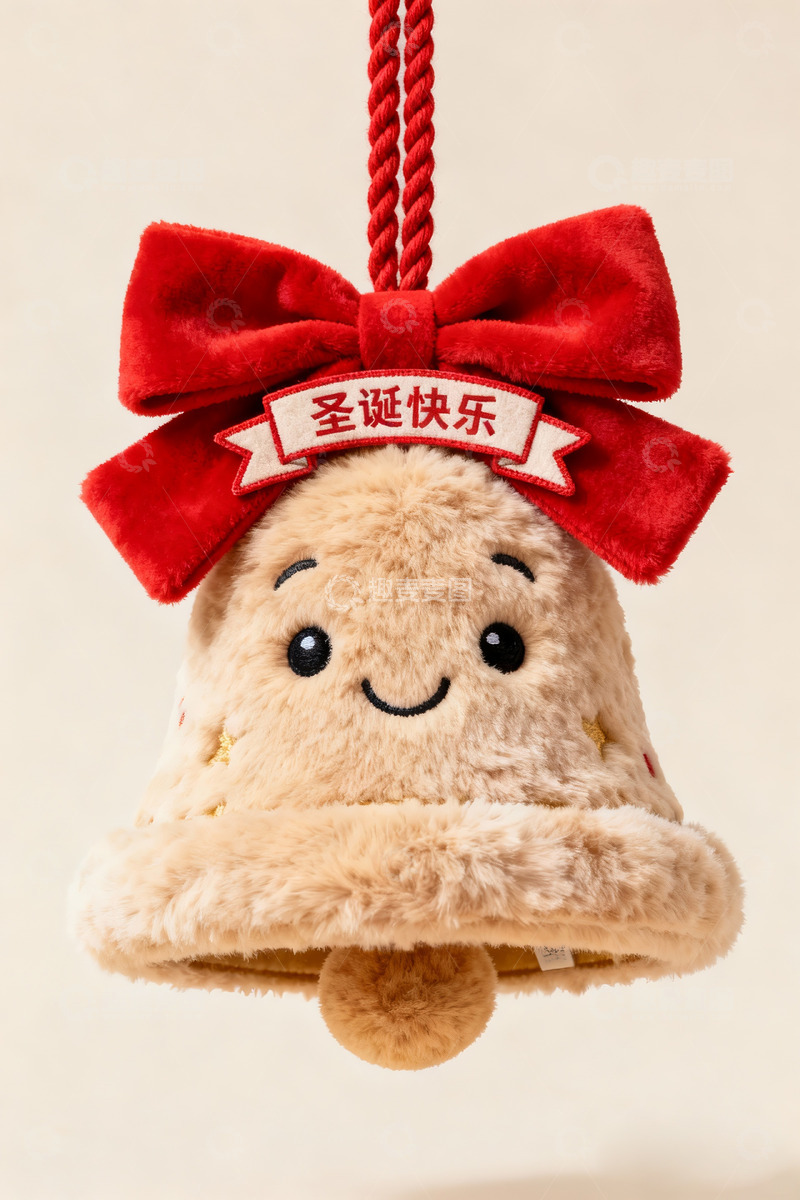 高清大图下载【趣麦麦图】圣诞铃铛毛绒玩具
