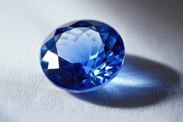 放在桌面上的一颗蓝宝石