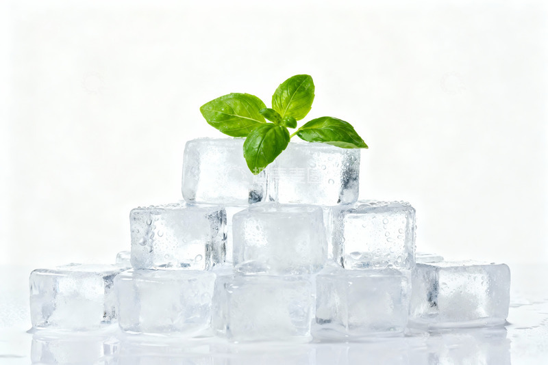 高清大图下载【趣麦麦图】薄荷冰块清新组合夏日清凉素材4