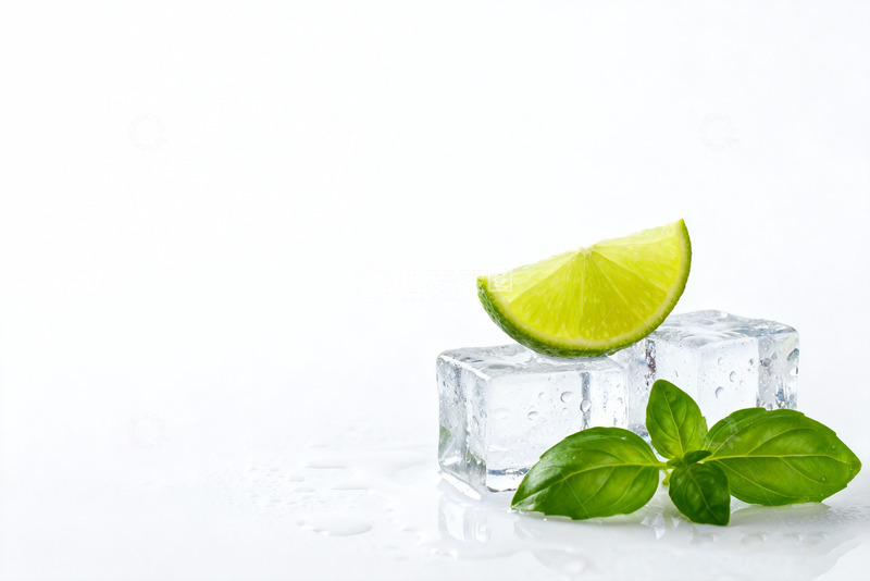高清大图下载【趣麦麦图】薄荷冰块清新组合夏日清凉素材5