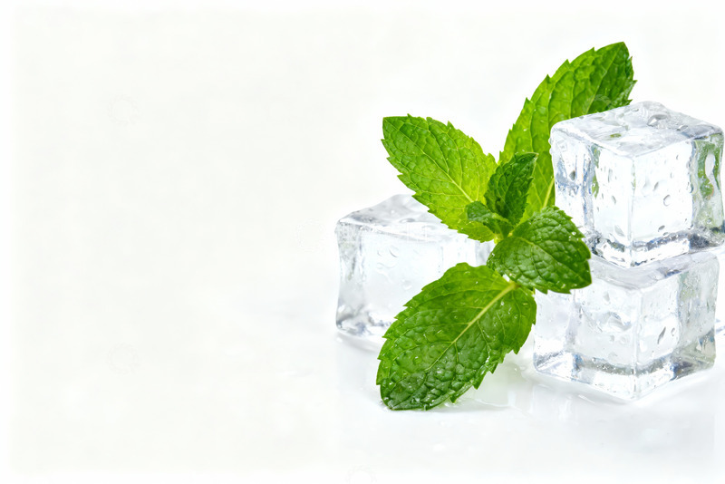 高清大图下载【趣麦麦图】薄荷冰块清新组合夏日清凉素材6